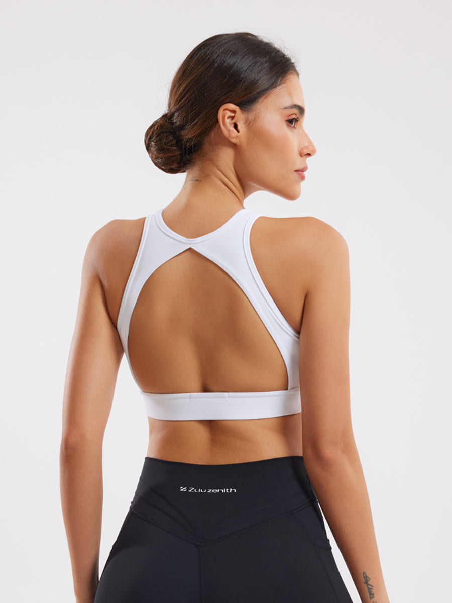 Cut Out Backless Sports Bra