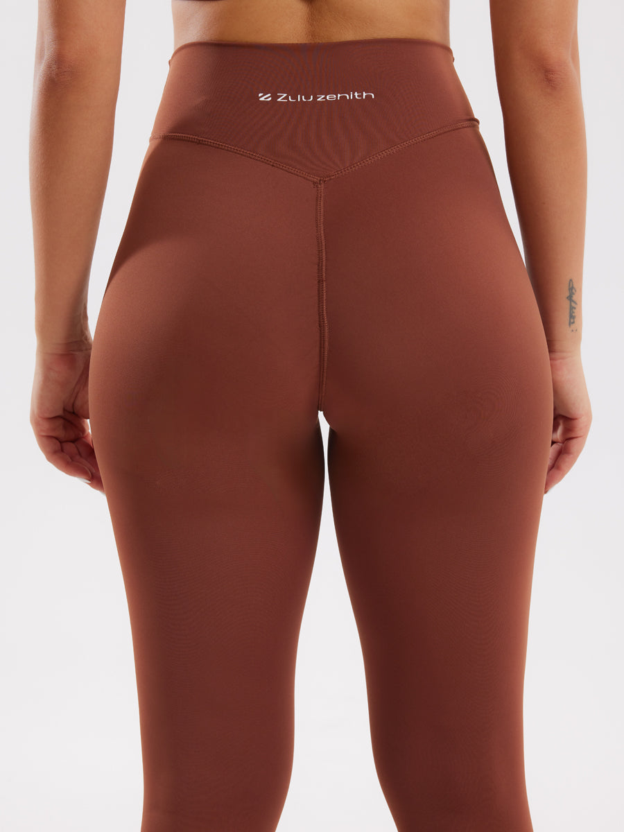 Plain Crossover High-Rise Leggings