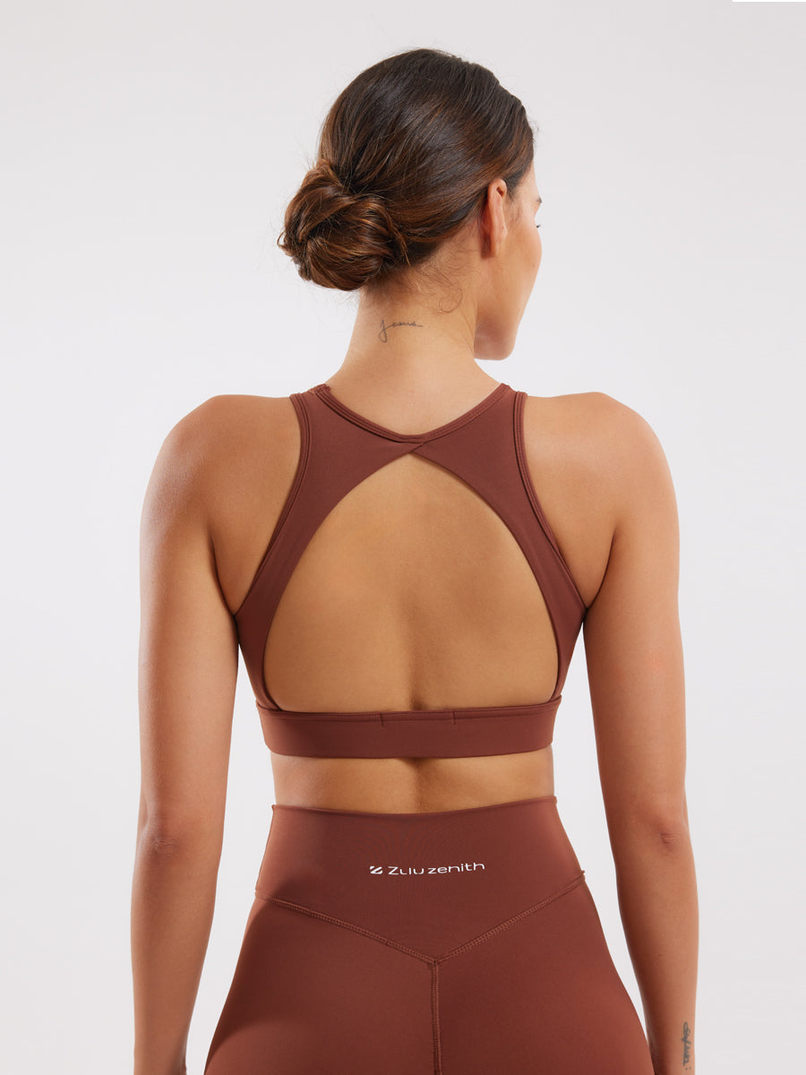 Cut Out Backless Sports Bra