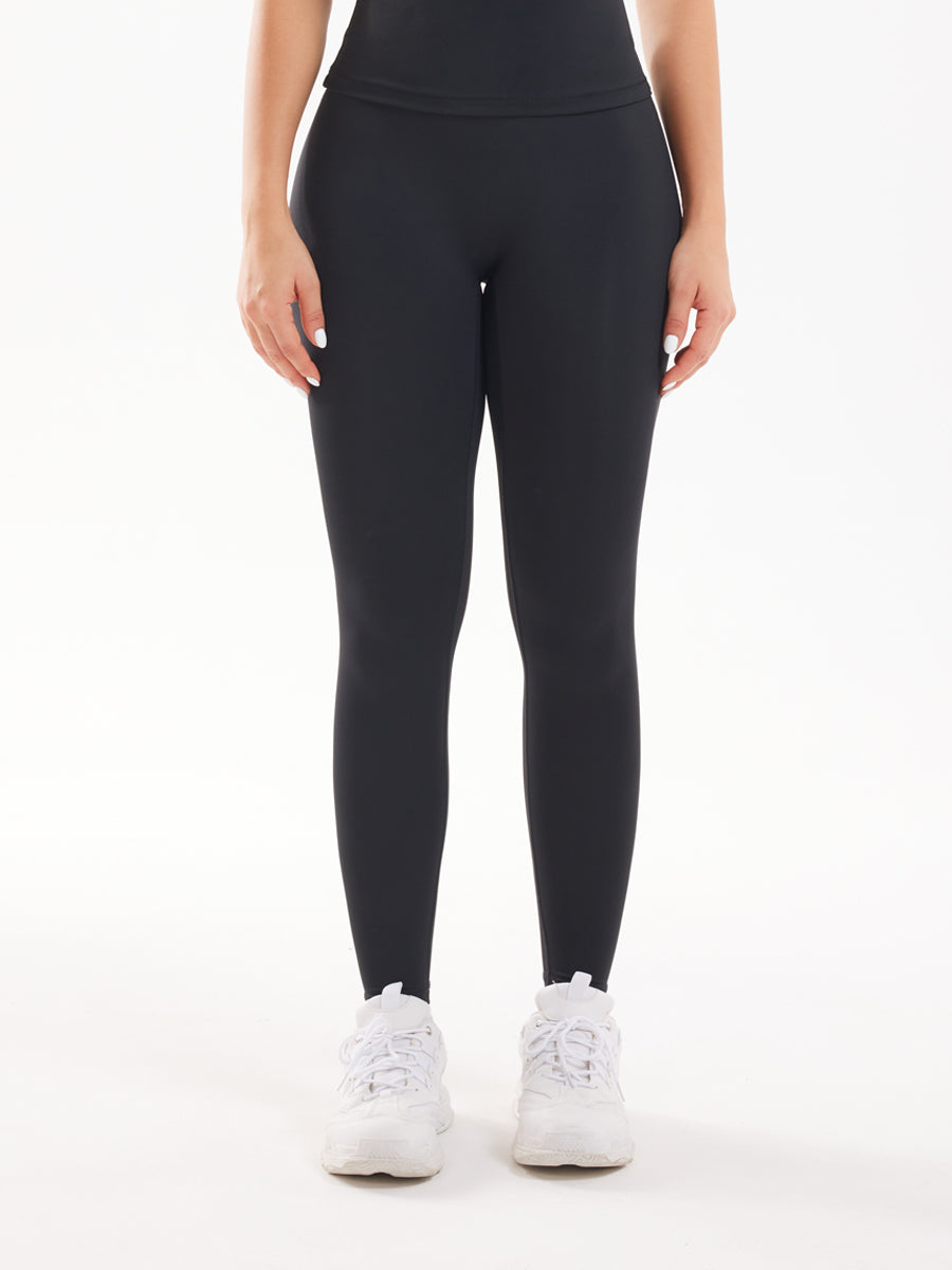 Plain Crossover High-Rise Leggings