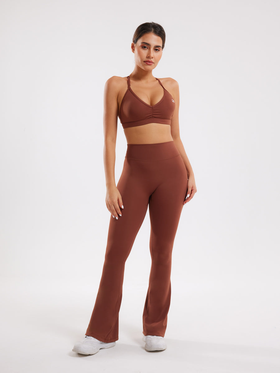 Casual Workout Two Piece Outfits  Flare Pants Tracksuit Sets